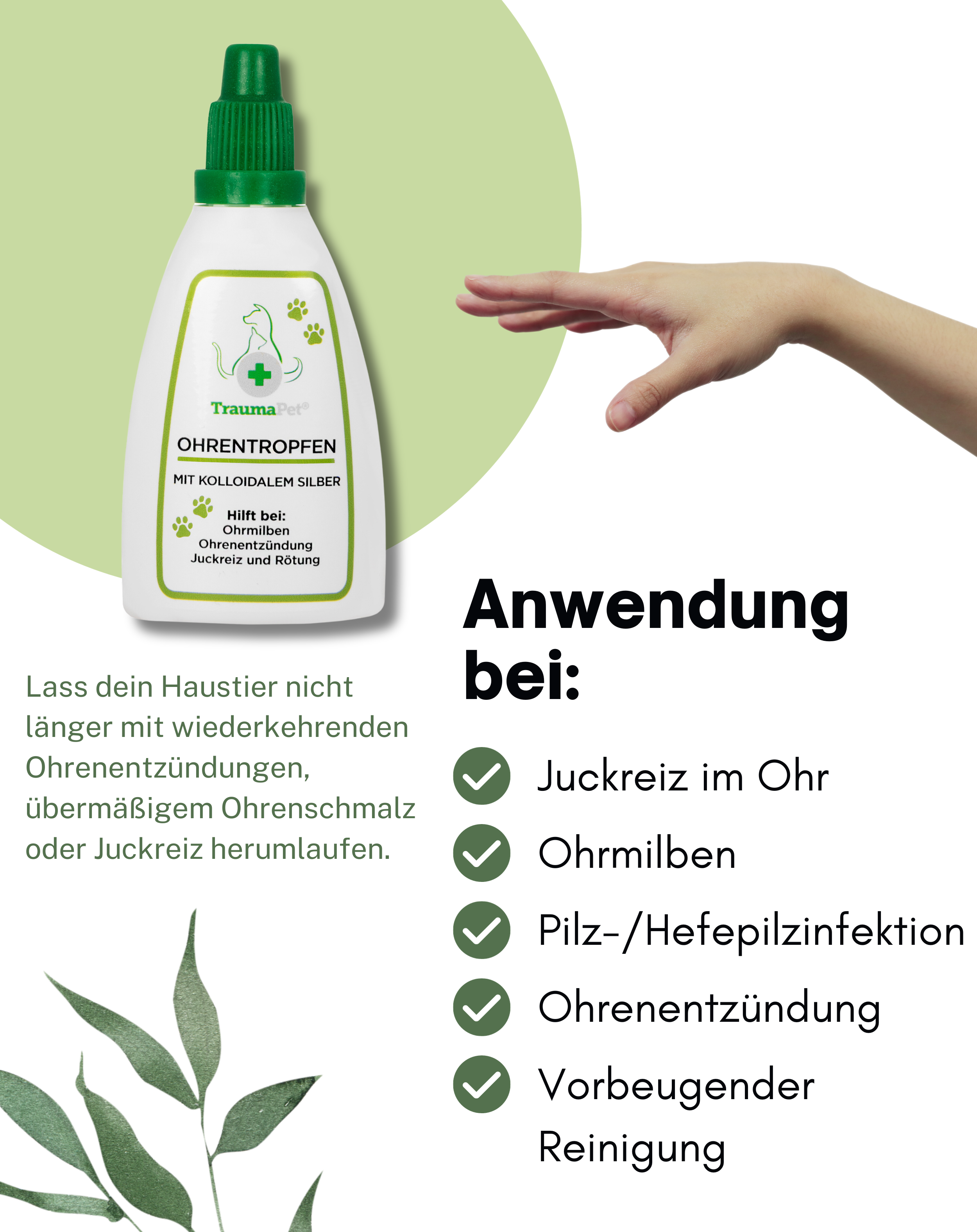 Ohrentropfen für Tiere - Kolloidales Silber
